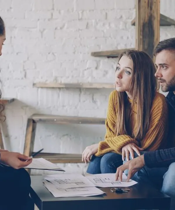 Couple meeting with their advisor